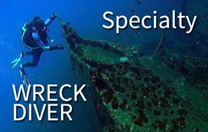 Specialty - Wreck dive (2 shore dives + 2 boat dive)