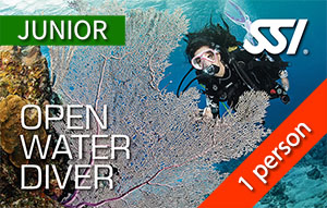 SSI OWD - SSI JUNIOR Open Water - Standard (6 plongées protégées + 2 plongées du rivage et 2 plongées en bateau)