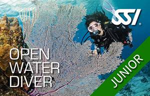 SSI JUNIOR Open Water - With guardian (6 confined water + 2 shore and 2 boat dives)