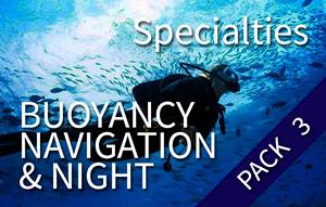 SSI Pack Perfect Buoyancy + Navigation + Night Specialties (5 shore dives)